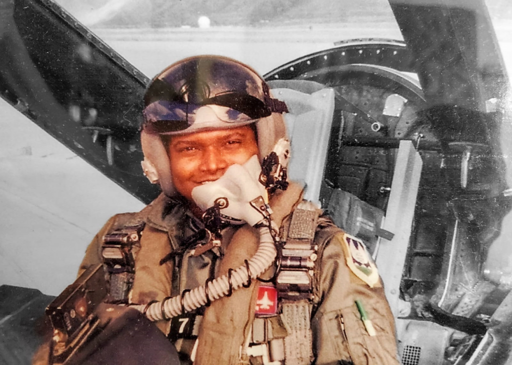 Leonard Richardson in Cockpit of Jet